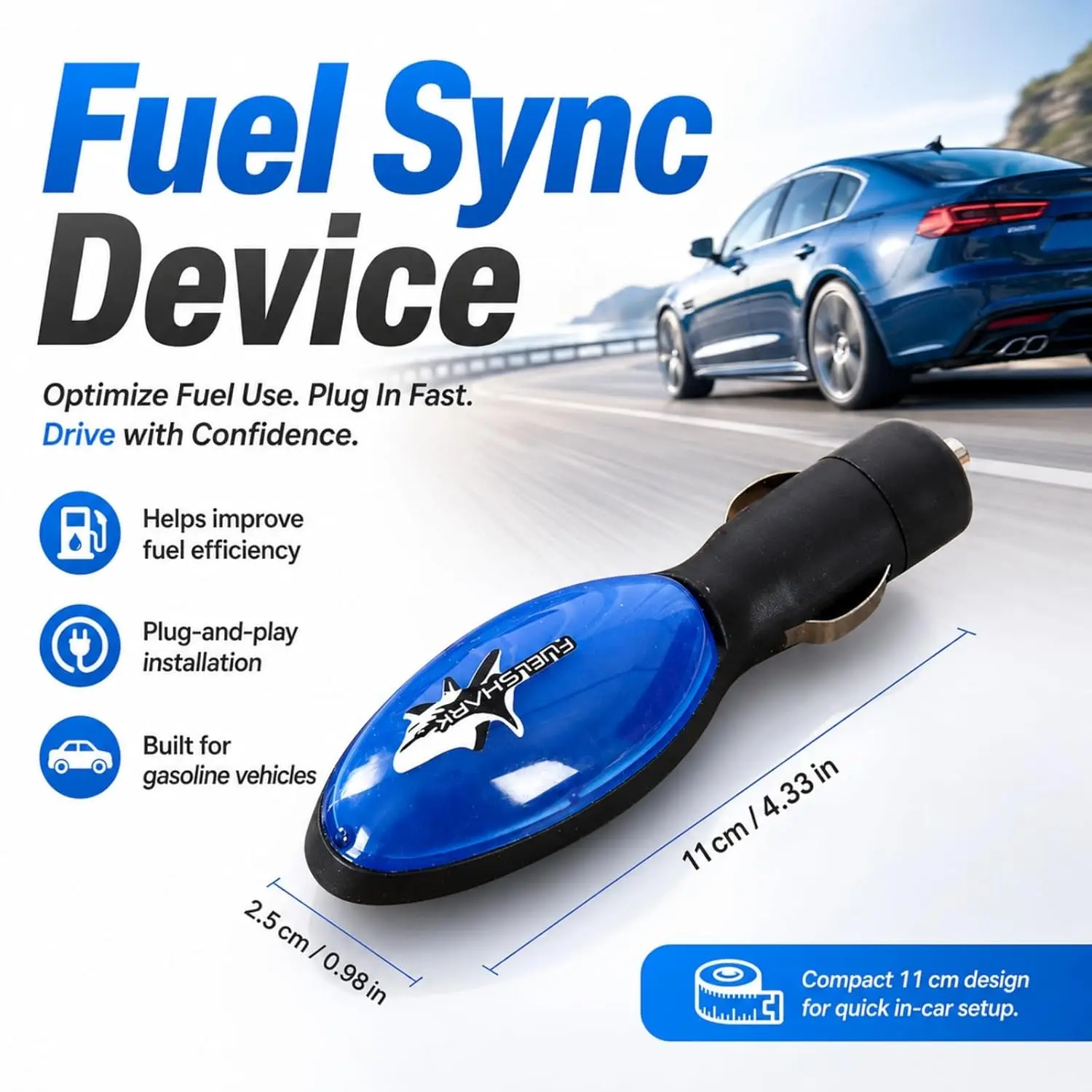 🚗 2026 New Upgrade FuelShark Fuel Sync Device – Automotive Gas Saver for Cars & Trucks, Spill Saver FuelShark Automotive Plug-In Accessory - Image 6
