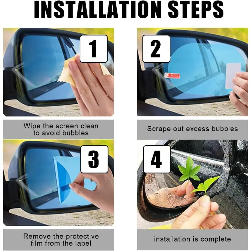 Rain Repellent Mirror Film Rain-Repellent Side Mirror Film - Image 2