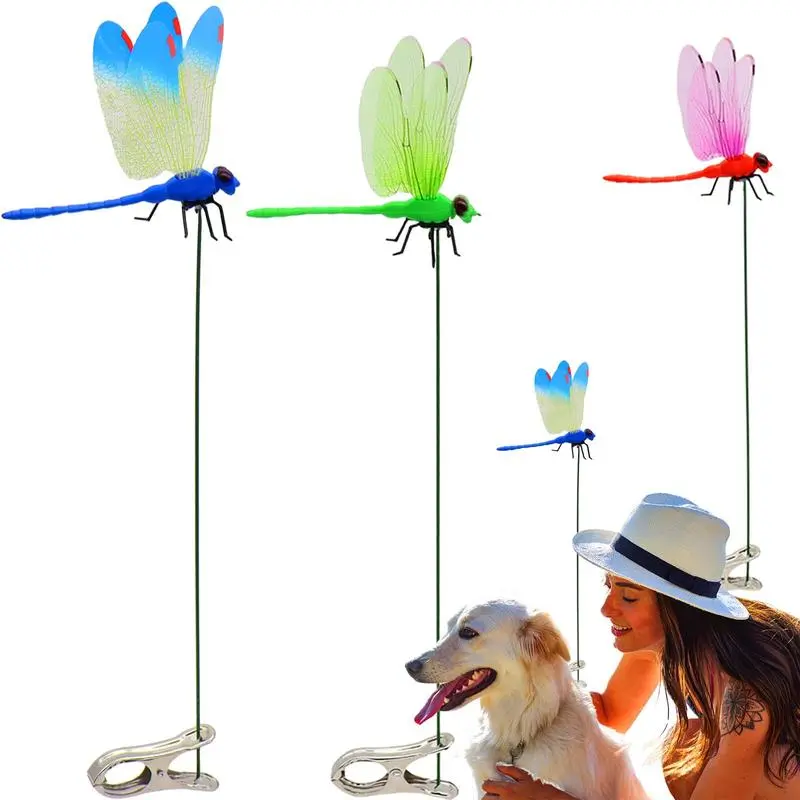 dragonfly clip decoy – colorful motion deterrent & garden ornament Dragonfly Clip Decoy – Motion Garden Ornament