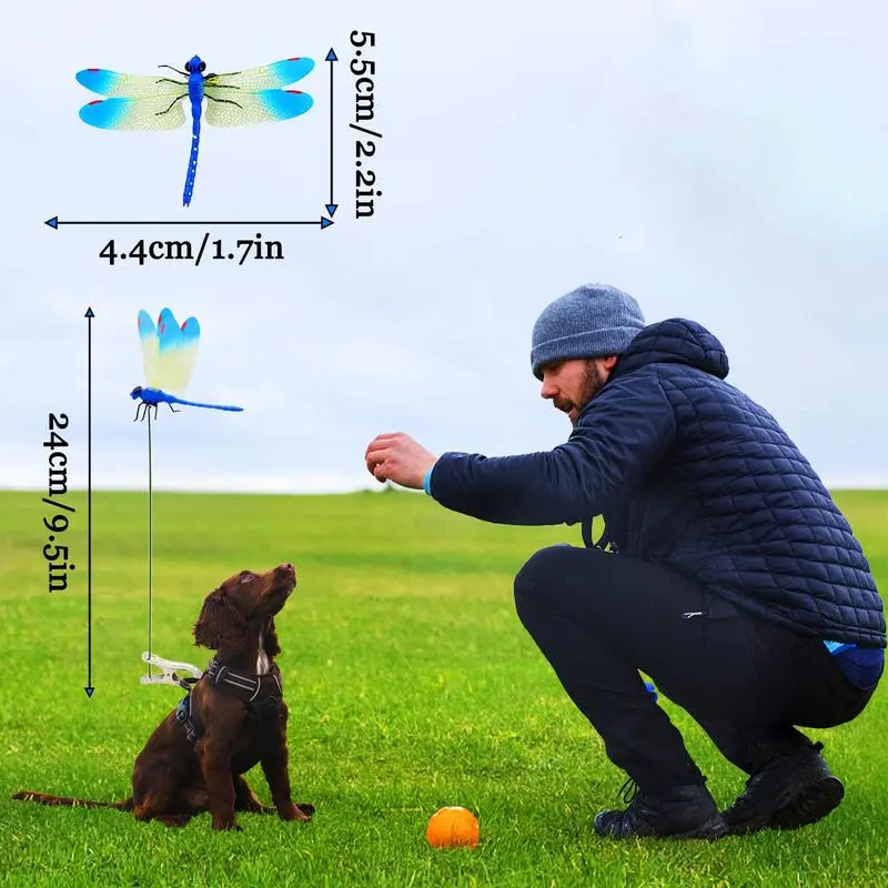 Dragonfly Clip Decoy – Colorful Motion Deterrent & Garden Ornament Dragonfly Clip Decoy – Motion Garden Ornament - Image 2