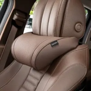luxury leather custom car headrest, car neck pillow, car seat lumbar cushion