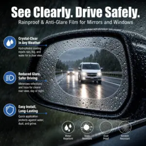 Rain-Repellent Side Mirror Film