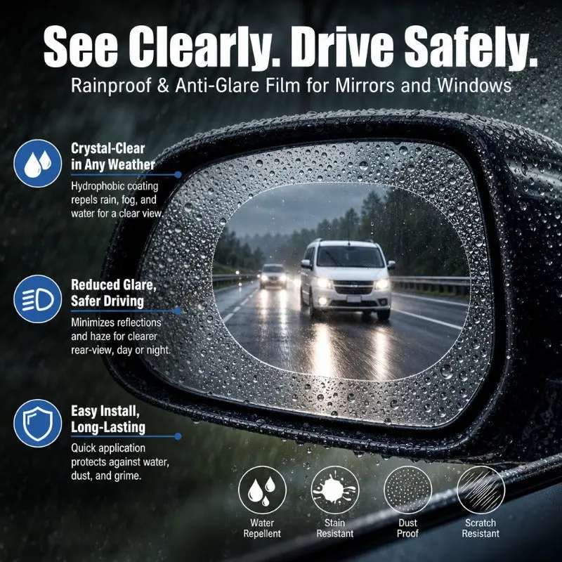 Rain Repellent Mirror Film Rain-Repellent Side Mirror Film