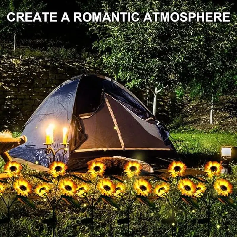 Solar LED Sunflower Garden Lights Solar LED Sunflower Garden Lights - Image 4