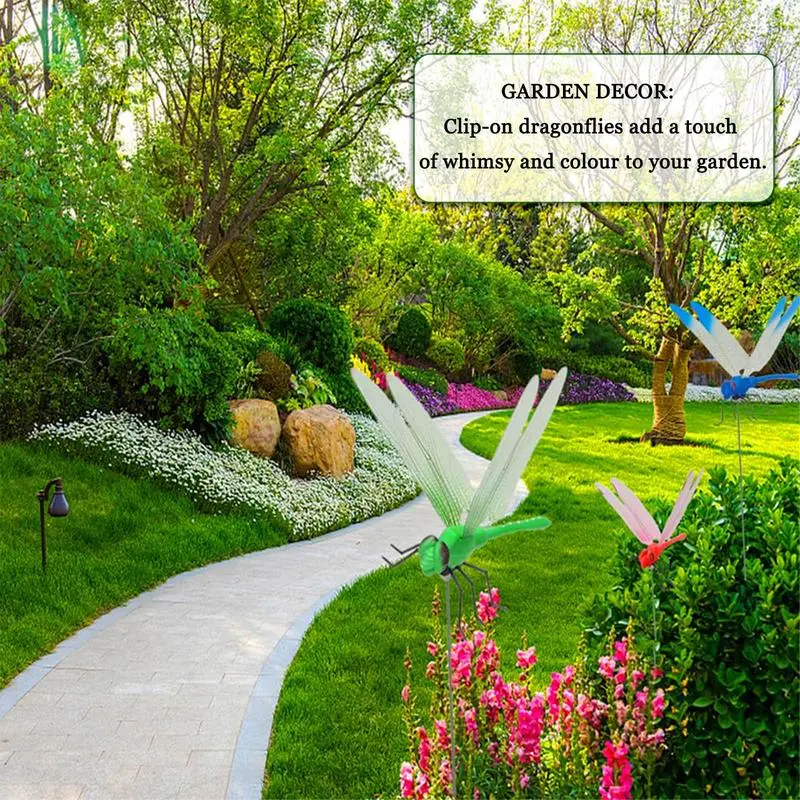 Dragonfly Clip Decoy – Colorful Motion Deterrent & Garden Ornament Dragonfly Clip Decoy – Motion Garden Ornament - Image 5